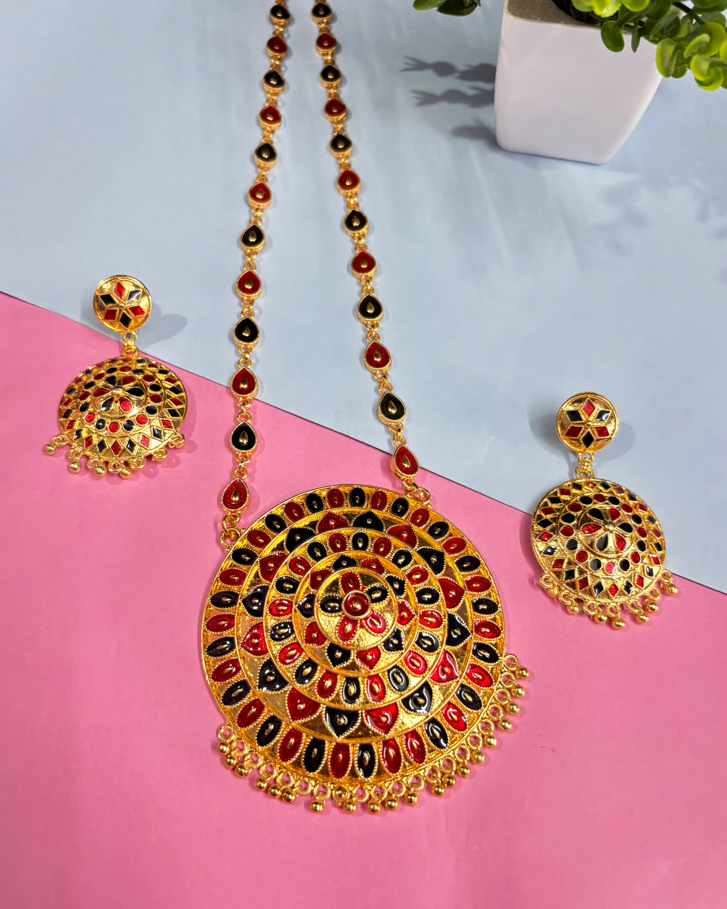Traditional Assamese Jon Biri Necklace Set