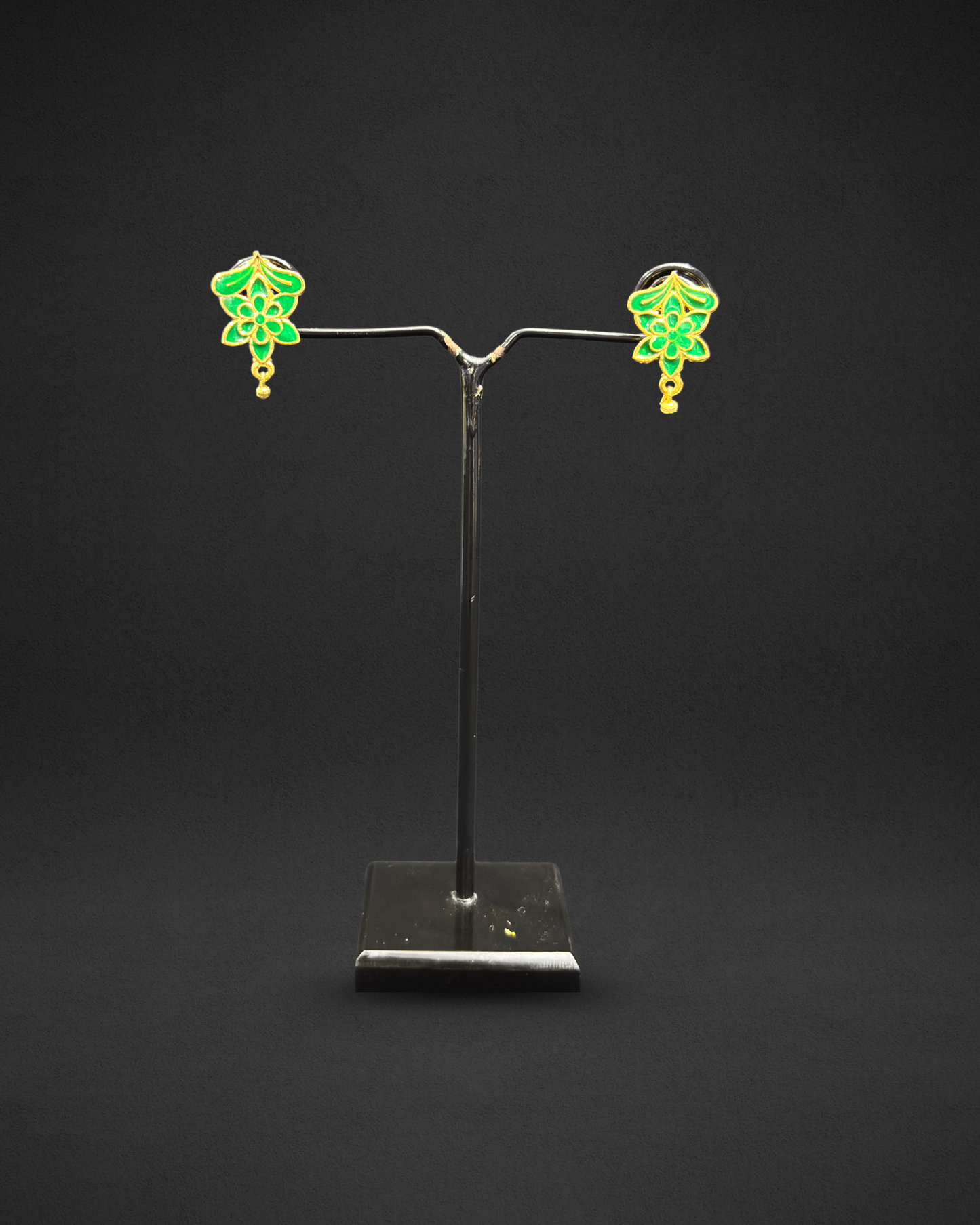 Assamese Traditional Green-Gold Golpata Necklace