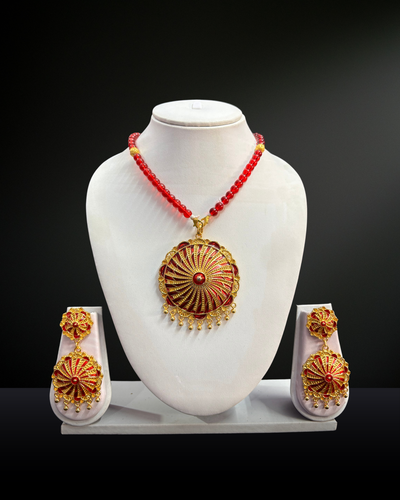 Traditional Assamese Dhol Biri Necklace Set