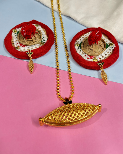 Traditional Assamese Kerumoni Necklace Set