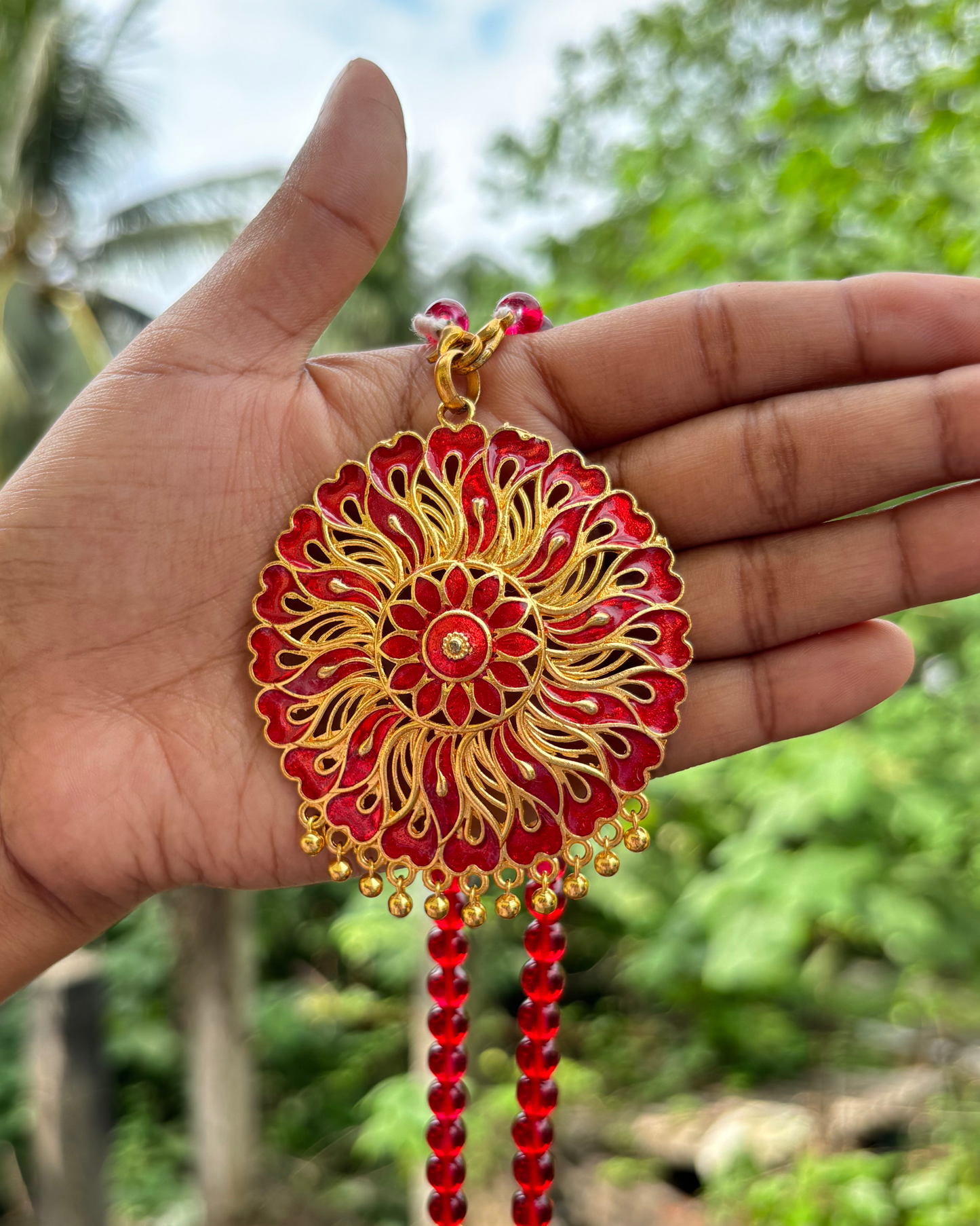 Traditional Assamese Fulam Necklace Set