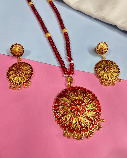 Traditional Assamese Fulam Necklace Set
