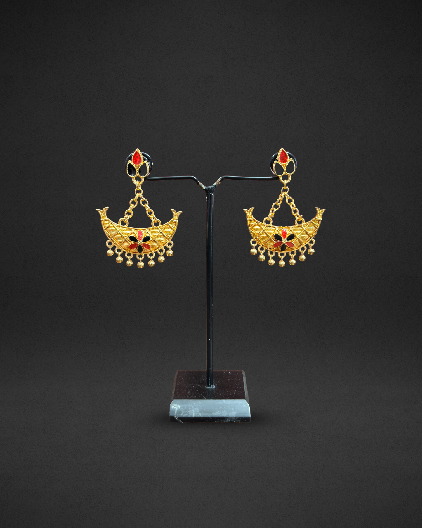 Traditional Assamese Boat-Shaped Gold Necklace