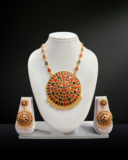 Traditional Assamese Jon Biri Necklace Set