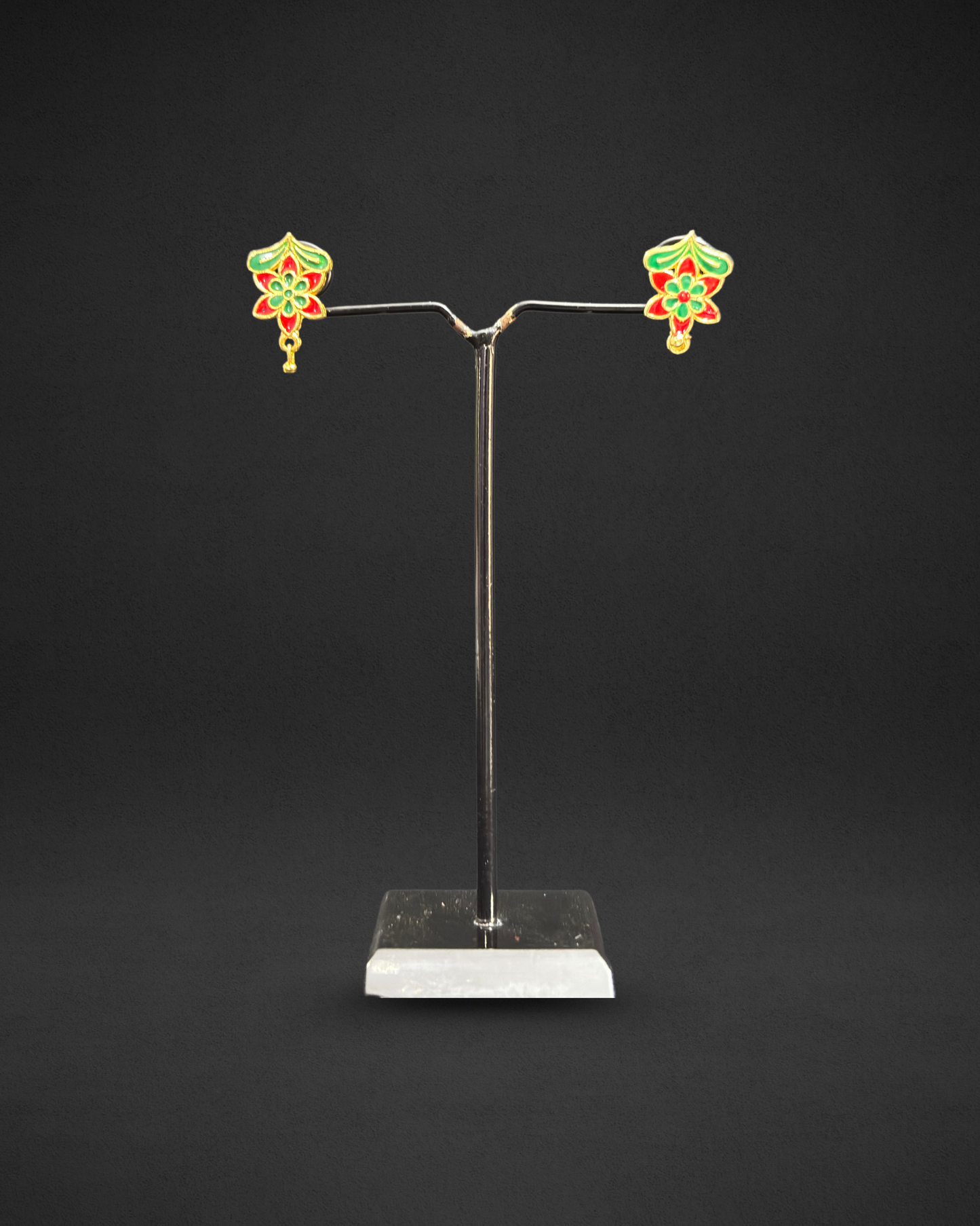 Assamese Green & Red Traditional Jewellery Set