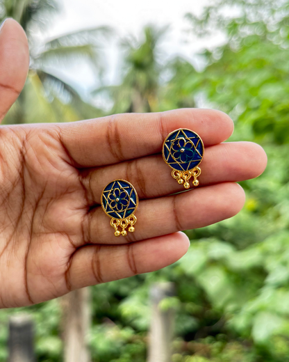 Assamese Blue Beaded Traditional Jewellery Set