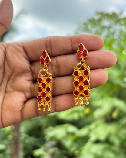 Assamese Red Golpata Traditional Necklace