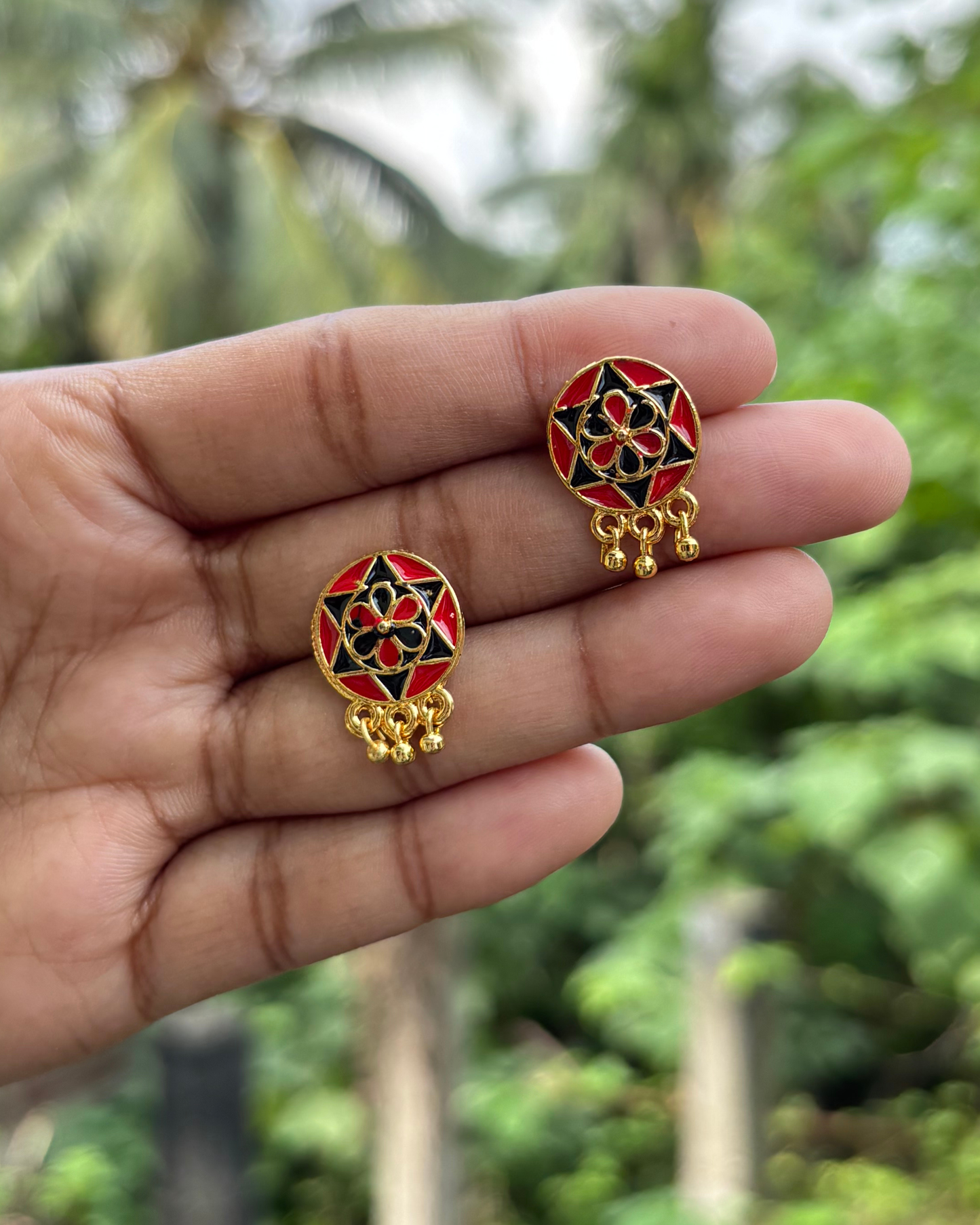 Assamese Red & Black Beaded Traditional Necklace