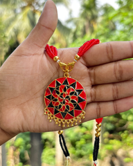 Assamese Red & Black Beaded Traditional Necklace