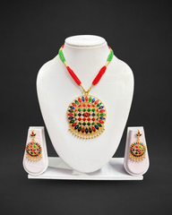 Assamese Multicolour Beaded Traditional Jewellery Set