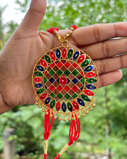 Assamese Multicolour Beaded Traditional Jewellery Set