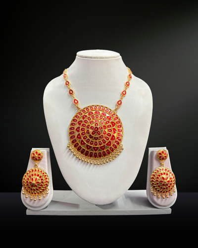 Traditional Assamese Jon Biri Gold Plated Necklace