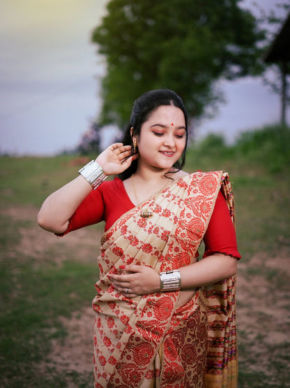 Assamese Dholbiri Meenakari Jewellery Set - Shannaya Jewels