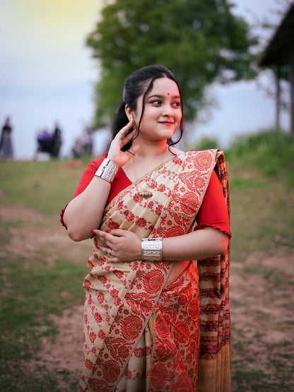 Assamese Dholbiri Meenakari Jewellery Set - Shannaya Jewels